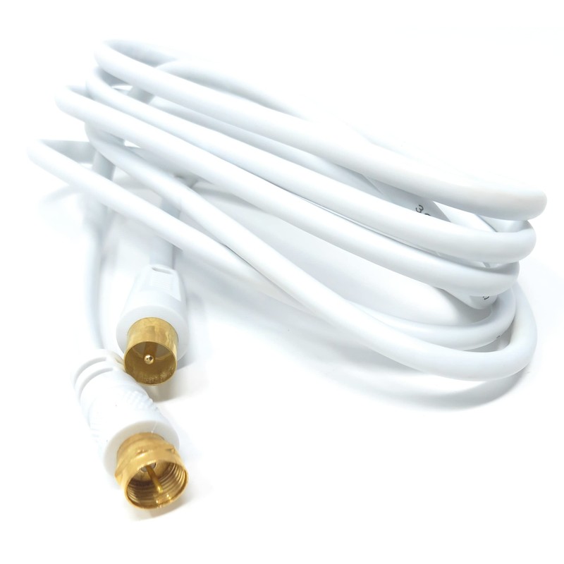 DRUT 2m RF TV Aerial Male to F Type Connector