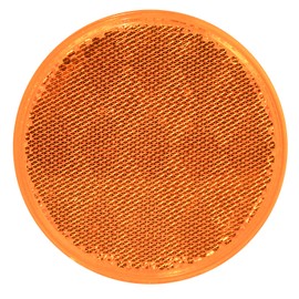 Grand General 80811 Round Amber 3” Stick-On Reflector for Trucks, Towing, Trailers, RVs and Buses, 1 Pack