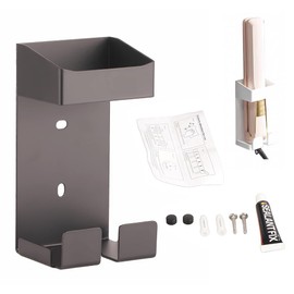 Gefemini Stainless Steel Wall Mount Hair Dryer, Curling Iron and Styling Tool Organizer Basket