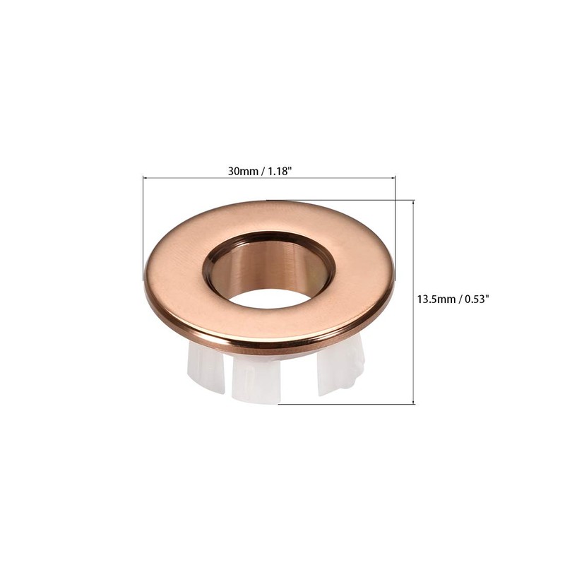 sourcing map Sink Cover Overflow Cover Copper Insert in Hole