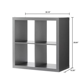 Better Homes & Gardens LP Vinyl Record Storage Album Cube Organizer Display Rack Shelf Bookcase! - Gray
