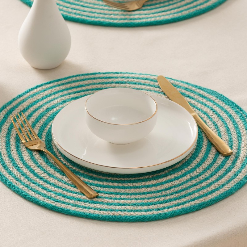 Round Placemats, Jute Placemat, Natural Handmade, 38 x 38 cm,