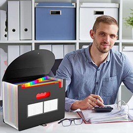 EviKoo 4 Pcs Expansión de la Carpeta de Archivos - 12 Bolsillos acordeón archivador Organizador Carpeta A4  Carpeta acordeón tamaño Carta Carpeta...  