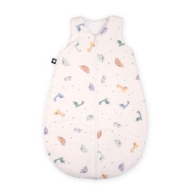 Julius Zöllner Sleeping Bag Jersey Warm Filling 2.5 Tog Washable at 60 °C, Made in Germany, Oeko-Tex Standard 100, Little Dinos Size 50/56