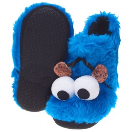 Sesame Street Cookie Monster 3D Slippers, Plush Booties, Sizes EU 31 to 44 - blue, size: 39/40 EU