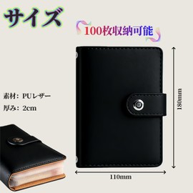 MEIQIAOLEI Bill Piggy Bank, 1 Million Yen Planner, Savings Binder, Cute, Large Capacity, Bill Holder, Coin File, Stylish Envelope Saving Notebook, Funny Money Saving Book, Disaster Goods, Household Account Management, Compact Size (Black)