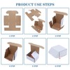 ZBEIVAN 12x6x4 White Shipping Boxes Set of 25, Corrugated Cardboard