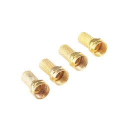 RFaha 10pcs Gold Plating F Male plug Connector Micro Screw/Twist on Aerial Coaxial Cable RG6(F80-10)