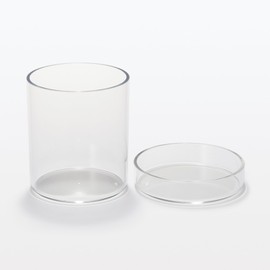 MUJI ODAA0A2S Acrylic Small Container Approx. Diameter 3.5 x 3.8 inches (90 x 97 mm)