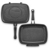 WILMA BLACK Granite Non-Stick Reversible Grill and Griddle Pan (14.2