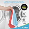 AIDEA Microfiber Cleaning Cloth Roll, Blue Shop Towels 55 Sheets