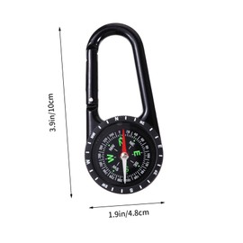 NOLITOY Compass Climbing Carabiner Clip Hook with Compass Outdoor Navigation Tool for Hiking Camping Travel Sturdy Lightweight Design
