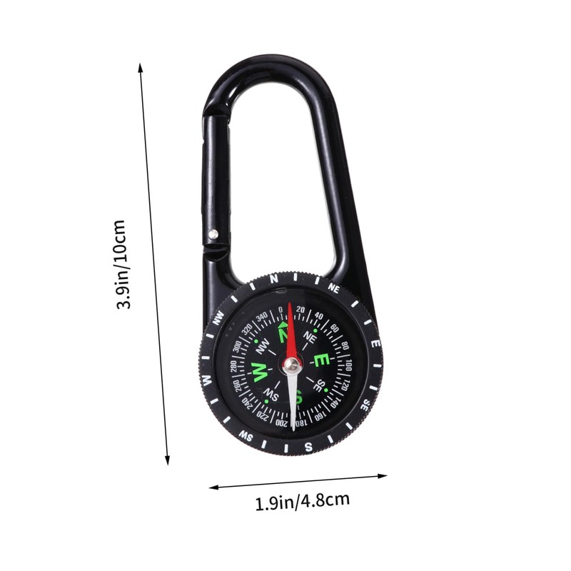 NOLITOY Compass Climbing Carabiner Clip Hook with Compass Outdoor Navigation