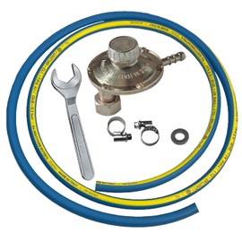 Crisalide® Gasschlauch-Set mit variabler Kalibrierung und Schraubenschlüssel – 1,5 m – Universalanschluss – inklusive Zubehör – ideal für Öfen, Herde, Grills