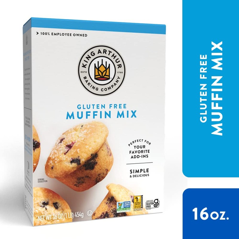 King Arthur Flour Muffin Mix, Gluten Free, 16-Ounce (Pack of