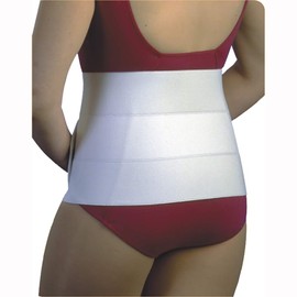 Abdominal Support Small Segmented Elastic with Interlocking Stitches Provides Strength of Solid Elastic with Soft Plush Inner Lining. Gentle Compression of Abdomen and Chest Muscles