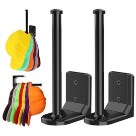 HzTinT 2 Pack Hat Organizer for Baseball Caps Hat Racks for Wall Baseball Hat Storage Organizer Hat Holder for Closet Hat Display Mount Adhesive/Drill