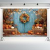 Fall Backdrop, 70.87x45.28 Inch Autumn Leaves Sunflowers Pumpkins Harvest Backdrop