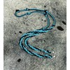 fringe paracord horse tack set neon turquoise and black