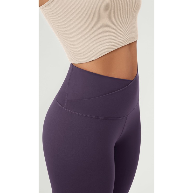 ODODOS Women's Crossover Leggings with Back Pocket, 23" Buttery Soft