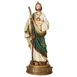 Joseph's Studio by Roman - St. Jude Figure on Base, Heavenly Protectors, Renaissance Collection, 10.75" H, Resin and Stone, Religious Gift, Decoration