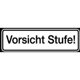 Sign Aluminium Caution Level 70 x 240 mm