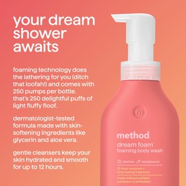 Method Dream Foam, Foaming Body Wash, Jasmine + Sandalwood, 13.5 oz