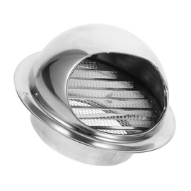 Operitacx Hood made of stainless steel ventilation cover, bleed in harmony, external ventilation outdoors, heat stove, outdoor outlet cover, wall outlet cover, stainless steel 304 silver