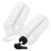 Ipetboom 2Pcs Refillable Pump Bottles Clear Shampoo and Soap Dispensers