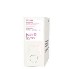 ATTITUDE Baby Dish Soap and Bottle Cleaner, EWG Verified Dishwashing Liquid, No Added Dyes or Fragrances, Tough on Milk Residue and Grease, Vegan, Vegan, Unscented, Bulk Refill, 67.6 Fl Oz