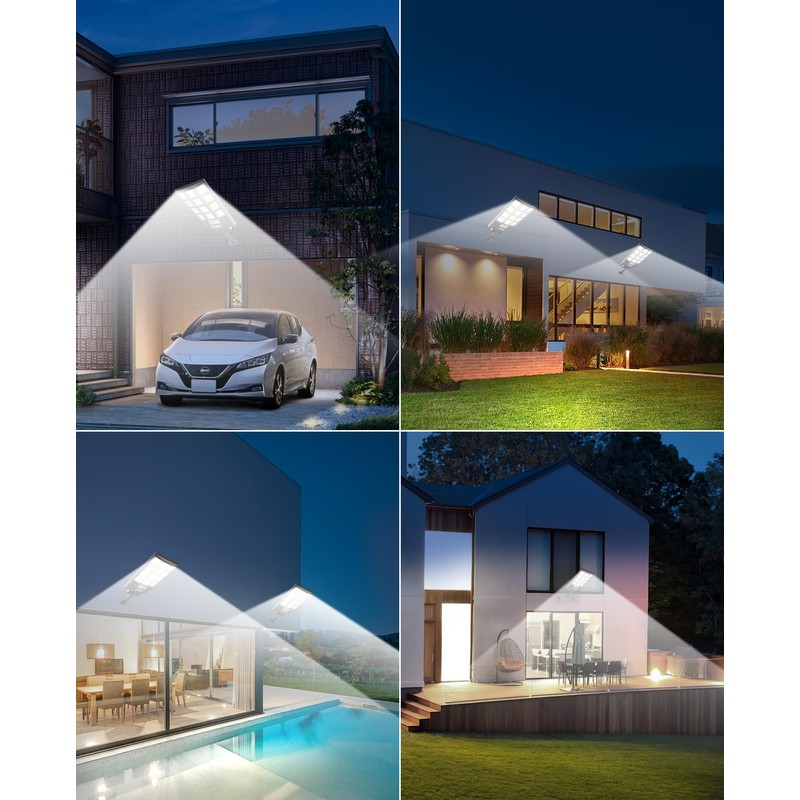JAYNLT Solar Lights for Outside, 5 Lighting Modes Solar Flood