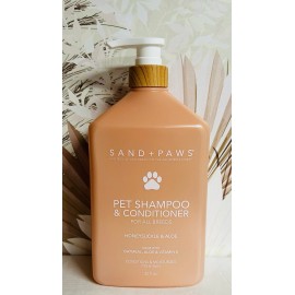 Sand + Paws ~ Honeysuckle & Aloe Pet Shampoo & Conditioner with Vitamin E 32 oz