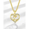 INFUSEU Initial Necklace Women Letter Heart Jewelry Z Gold Pendant