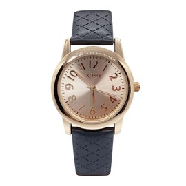 XOXO Women's XO3473C Watch with Rose Gold Round Case and Gray Quilted Strap