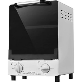 High Temperature Sterilizer, Large Capacity Dry Heat Stainless Steel Sterilizer with Temp and Timer Control, Max timing 60min, Max temperature 250℃ (482℉), With Stainless Trays, 110V power