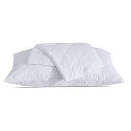 AR Ware Quilted Pillow Protectors 2 Pack Breathable - Hypoallergenic White Pillow Cases - Soft and Anti allergy, Microfiber Pillows Protector (50x75 cm)