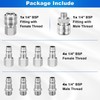 Spurtar Compressed Air Coupling 1/4 Inch Pneumatic Connections, Pack of