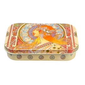 Fridolin Edition Pill Box - Metal - Art Nouveau, Zodiak - Dimensions: 10 × 2 × 6.2 cm