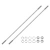 sourcing map 2pcs Double Ended Stud Screws, M8x300mm 304 Stainless