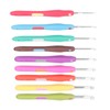 9Pcs Crochet Hooks TPR Ergonomic Soft Handle Easy Identification Wide