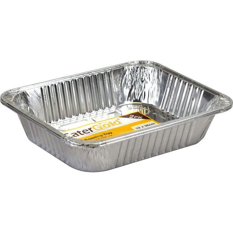 Rectangle Disposable Aluminium Foil Trays 32 x 26 x 8cm