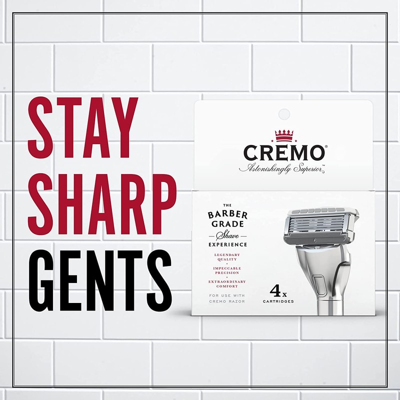 Cremo - Barber Grade Razor Blades for Men | 4
