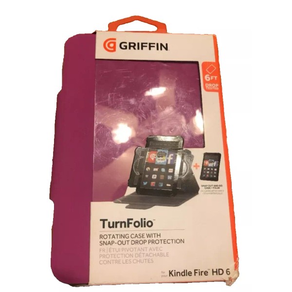 Griffin TurnFolio Rotating Case w/ Snap-Out Drop Protection for KINDLE