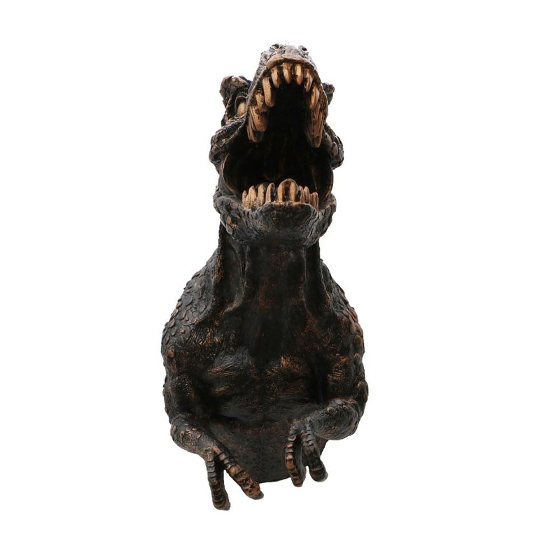 Marimu Polyresin Dinosaur Wall Bust, 12.2"H T-rex Sculpture, Copper Color,