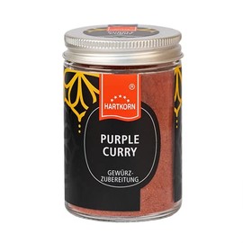 Purple Curry - 50 g in Gourmet Glass by Hartkorn - Resealable and Refillable