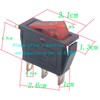 3 pin 2 Position Red Lighted Rocker Switch for Desktop