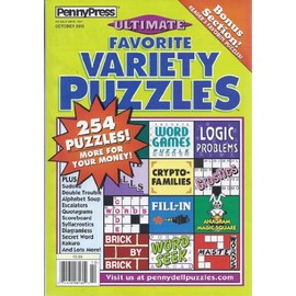 Penny Press Ultimate Favorite Variety Puzzles Magazine October 2013