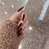 24Pcs Press on Nails, Wsimily Solid Color Stiletto Long Acrylic