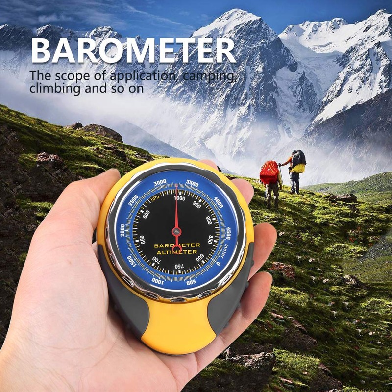 BuyWeek Altimeter Compass, 4 in 1 Mini Altimeter Barometer Compass