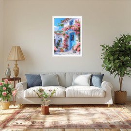 MAXBYE Blumen Diamond Painting Art Kits für Erwachsene, 5D Diamond Art Kits DIY Full Drill Kunst Crystal Malerei Für Anfänger, Hauslandschaft Diamant Kreuzstich Geschenke Home Wall Dekor 30x40cm